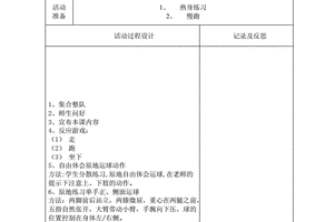 小学篮球训练活动记录表